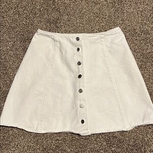 Vintage No Boundaries white jean skirt